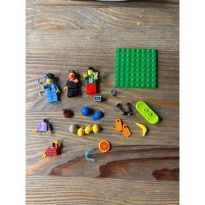 LEGO Minifigures Lot of 3 Police, Robber, Girl with Diamond people‎